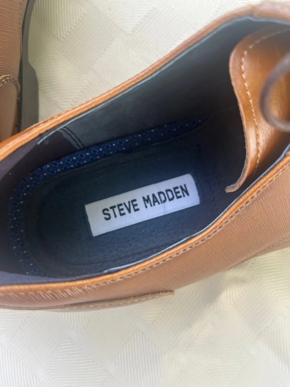 Steve Madden Men's Tan Leather Derby Shoes size 13
